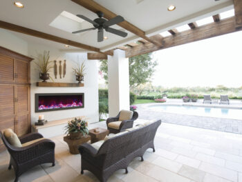 Slim patio pool home design