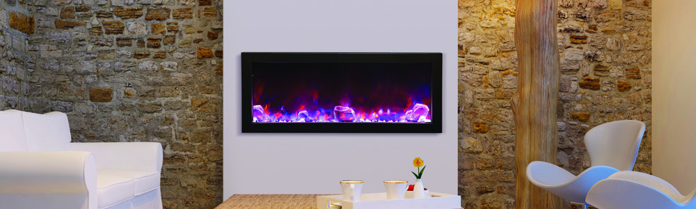 violet fireplace
