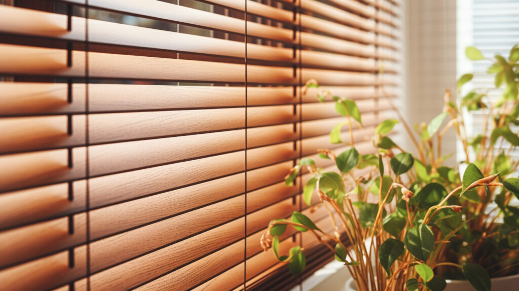 Aesthetic faux wood blinds perfect for summer