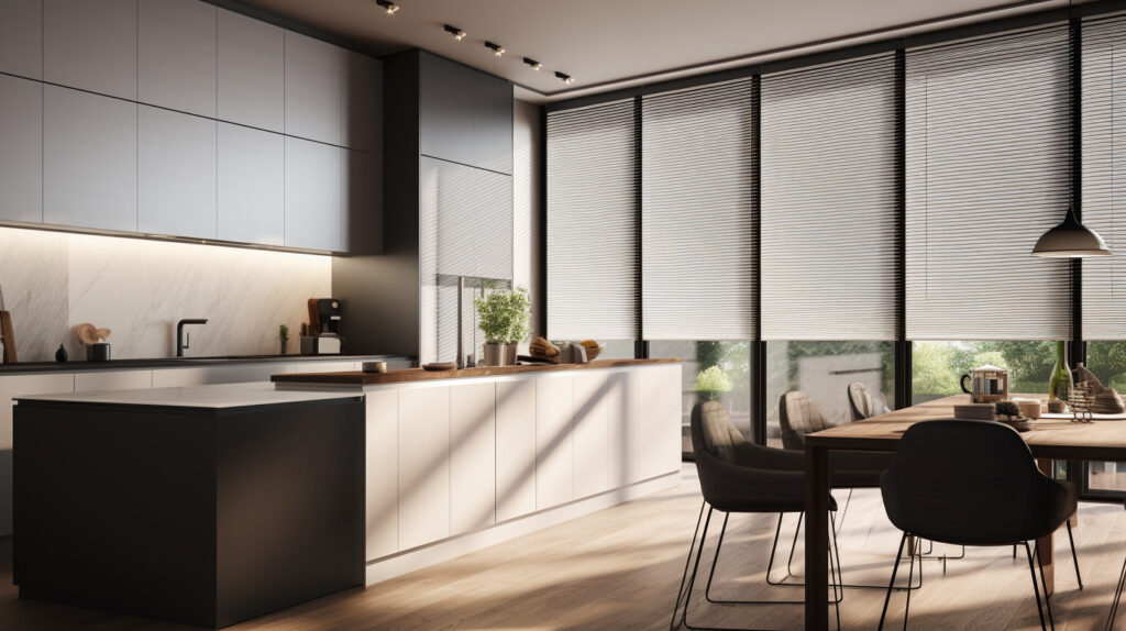 Cellular Shade Blinds in a Modern Kitchen